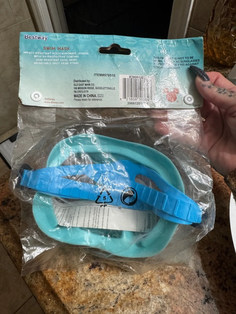 Disney Moana Kids Blue Swim Mask